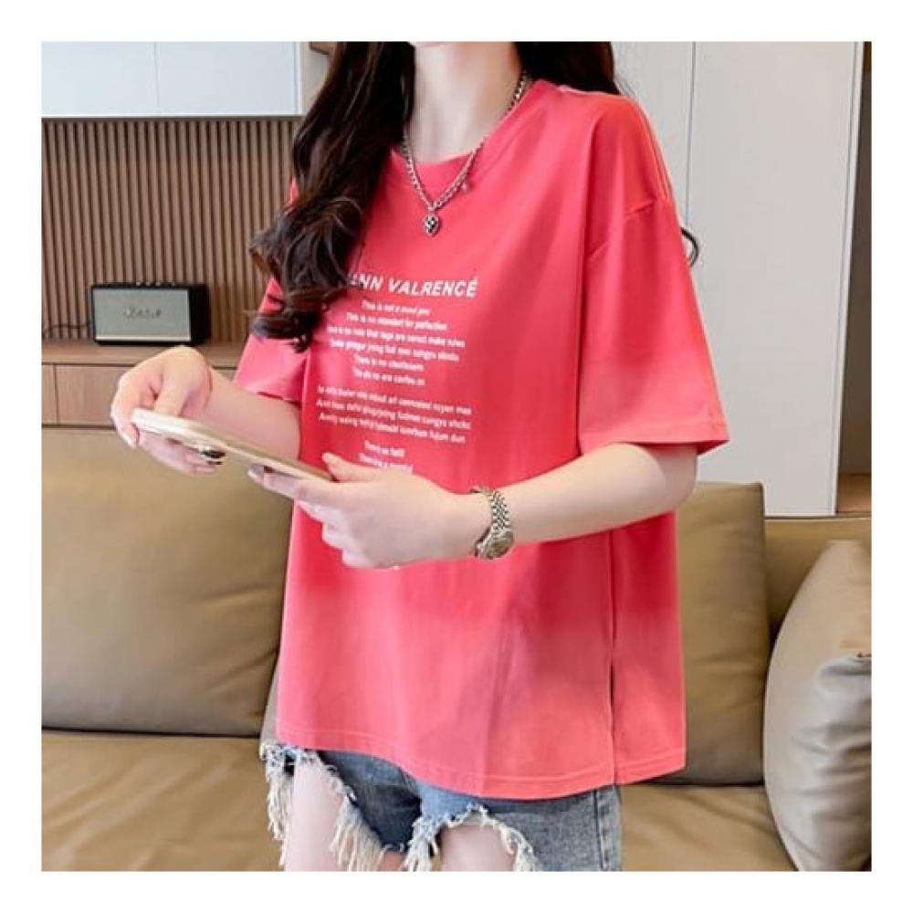 Navava NT1785 GradienT LeTTering Loose FiT T shirT