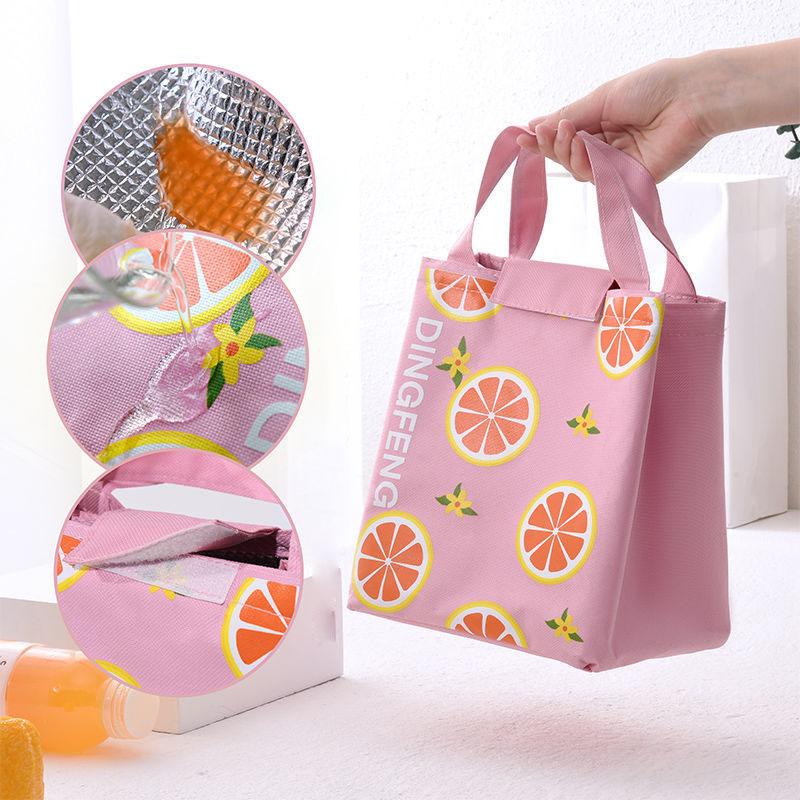 Lunch Bag Thickened Aluminum Foil Insulation Bag Tote Bag Waterproof Fresh Lunch Bag Suitable for Daily Life