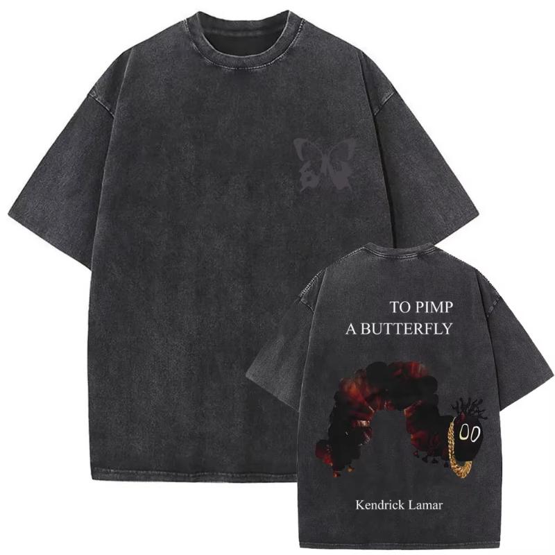 T-shirt Vintage Lavata Edizione Limitata Rapper Kendrick Lamar They Not Like Us Estate Unisex Donna Hip Hop Oversize Street Girocollo Maglietta