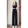 Women's High Waist Straight Leg Pants Solid Color Casual Office Trousers Workwear