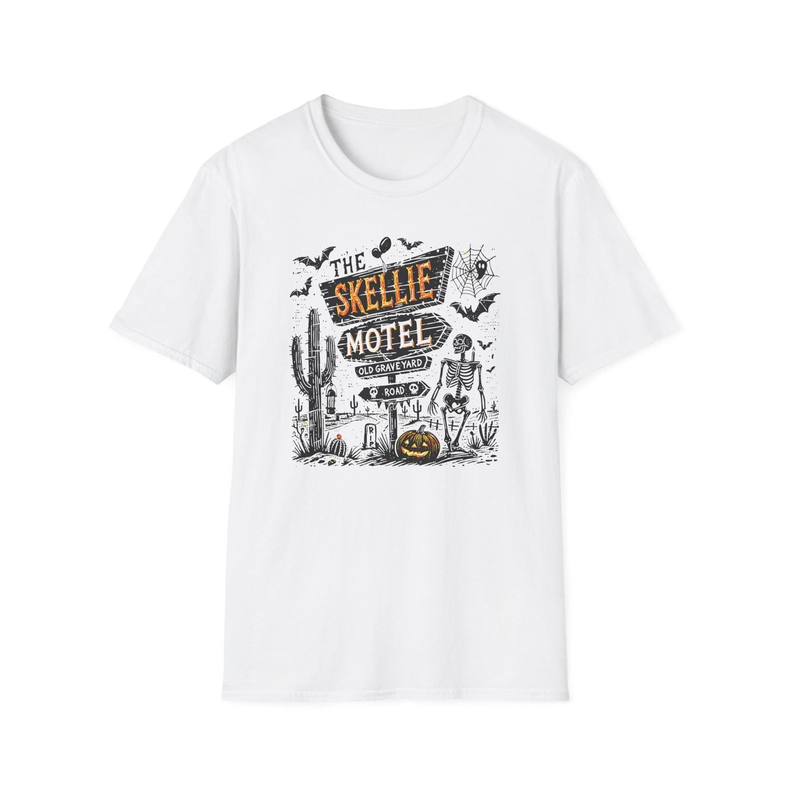 Skellie Motel Vintage Style Halloween T-Shirt, Spooky Desert Tee, Unisex Shirt S разноцветный
