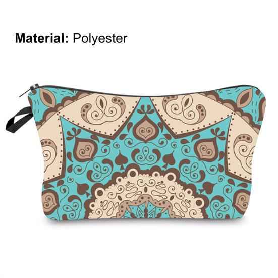 Cosmetic Bag Vintage Print Large Capacity Portable Lightweight Exquisite Toiletry Clutch Bag for Vacation