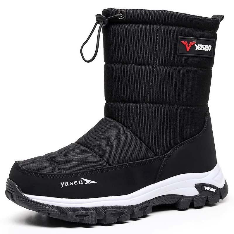 Pánské a dámské zimní kožené jedny zesílené polstrované voděodolné útulné teplé chladné lehké turistické voděodolné protiskluzové sněhule