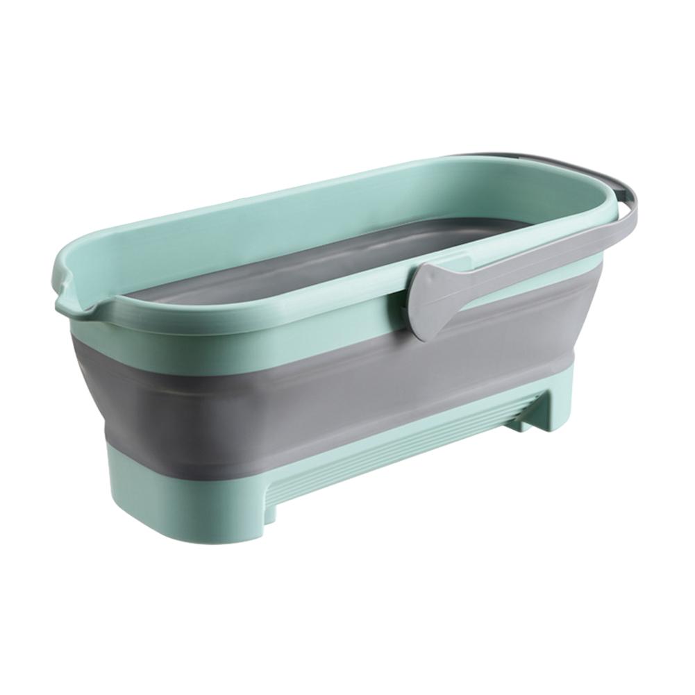 Rectangular Plastic Washing Basin Large Capacity Foldable Mop Bucket Anti-Slip Portable Washing Tub for Camping Traveling Picnic