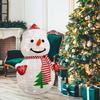 Festival Foldable LED Snowman Durable Metal Fabric Snowman Charm with LED Lights for Christmas Party Ambiances