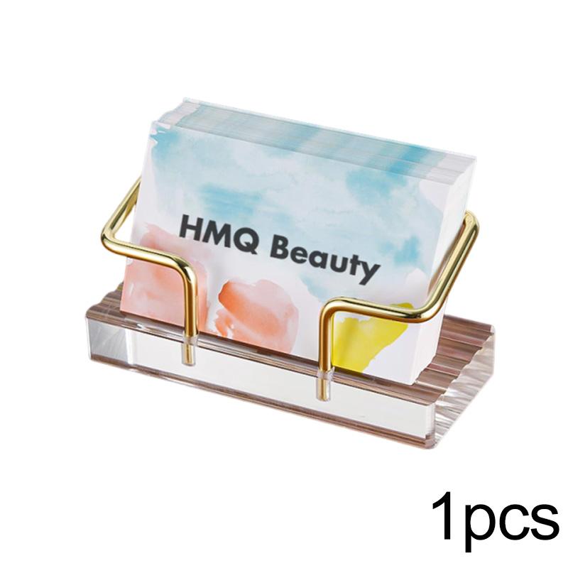 5/1Pcs Business Card Holder Acrylic Creative Card Holder Beauty Salon Front Desk Business Card Display Rack Desktop Note Holder
