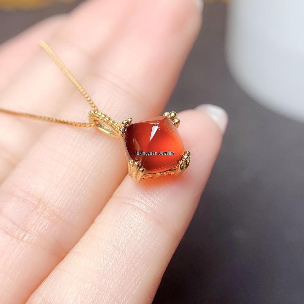 S925 Silver Rhodium/Rose Gold/Gold Empty Ring Pendant Setting: Square 6x6/7x7/8x8mm