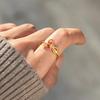 S925 Sterling Silver Bowknot Ring with Inlaid Pink Diamonds - Women's Luxury European & American Style Index Finger Jewelry