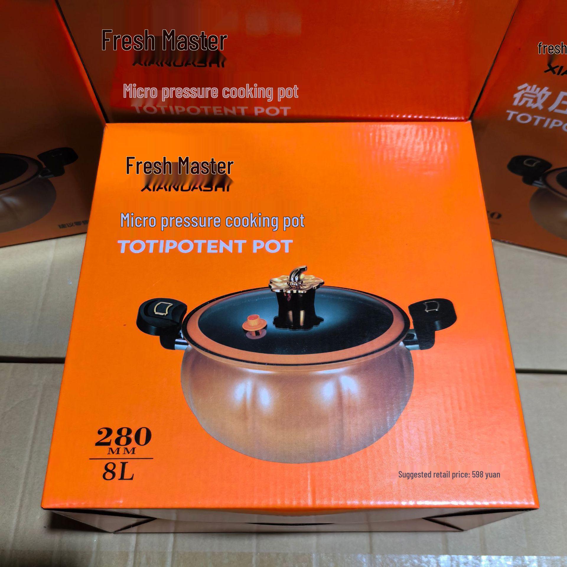 Универсальная скороварка Fresh Master с антипригарным покрытием, кастрюля для тыквенного супа для микро-давления и тушения