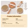 Wooden Handle Shower Scrubber Brush Boar Bristle Back Exfoliating Brush Bath Body Brush  Spa Use