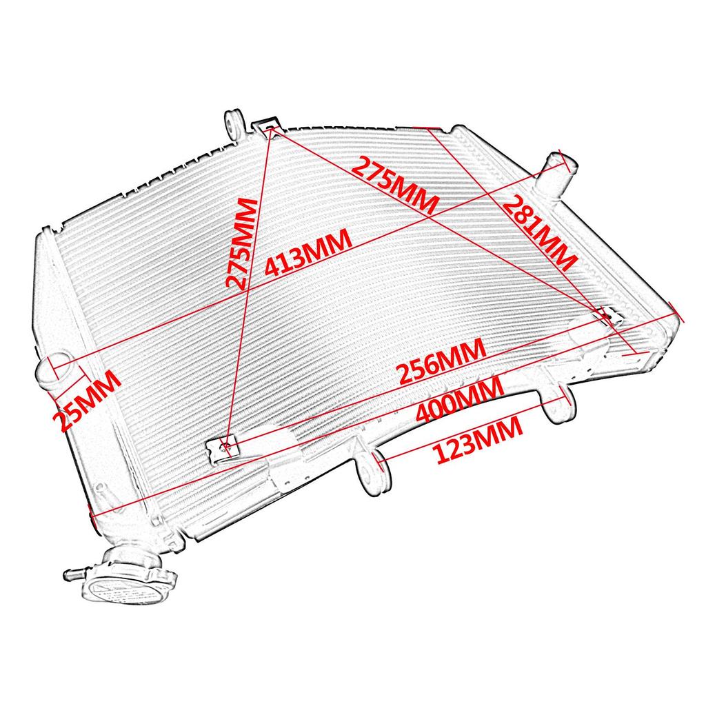 Kawasaki ZX-6R ZX636 2024-2025 Radiator Water Cooler Assembly