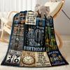 Happy 40th Birthday Celebration Blanket Comfortable Suitable for Livingroom Chair Picnics All-Season Use Modern Gifts For Family Or Friends