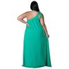 2022 Plus Size Sleeveless One-Shoulder Backless Halter Dress