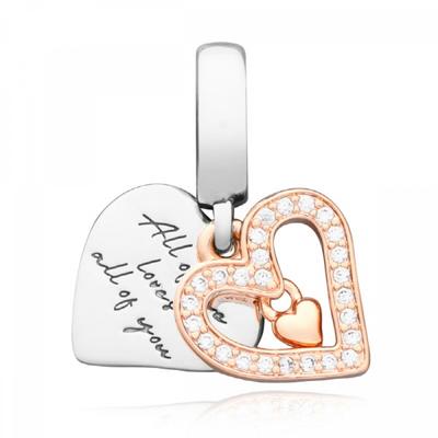 PAndora 788693c01 Sparkling FreehAnd Heart Pendant And Dangle Charm