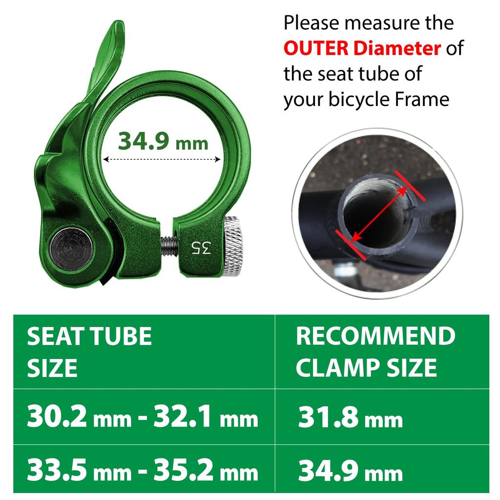 ONIPAX Bicycle Leaf Seatpost Quick Release Clamp Collar Aluminum Alloy 32mm/35mm