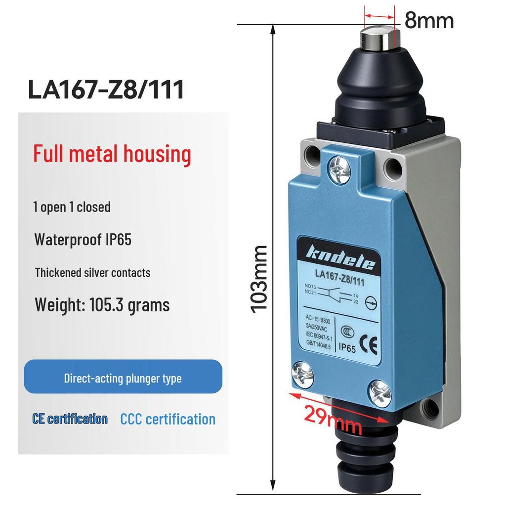 Self-Resetting Long Lever Universal Limit Switch with Spring Lever LA167-167