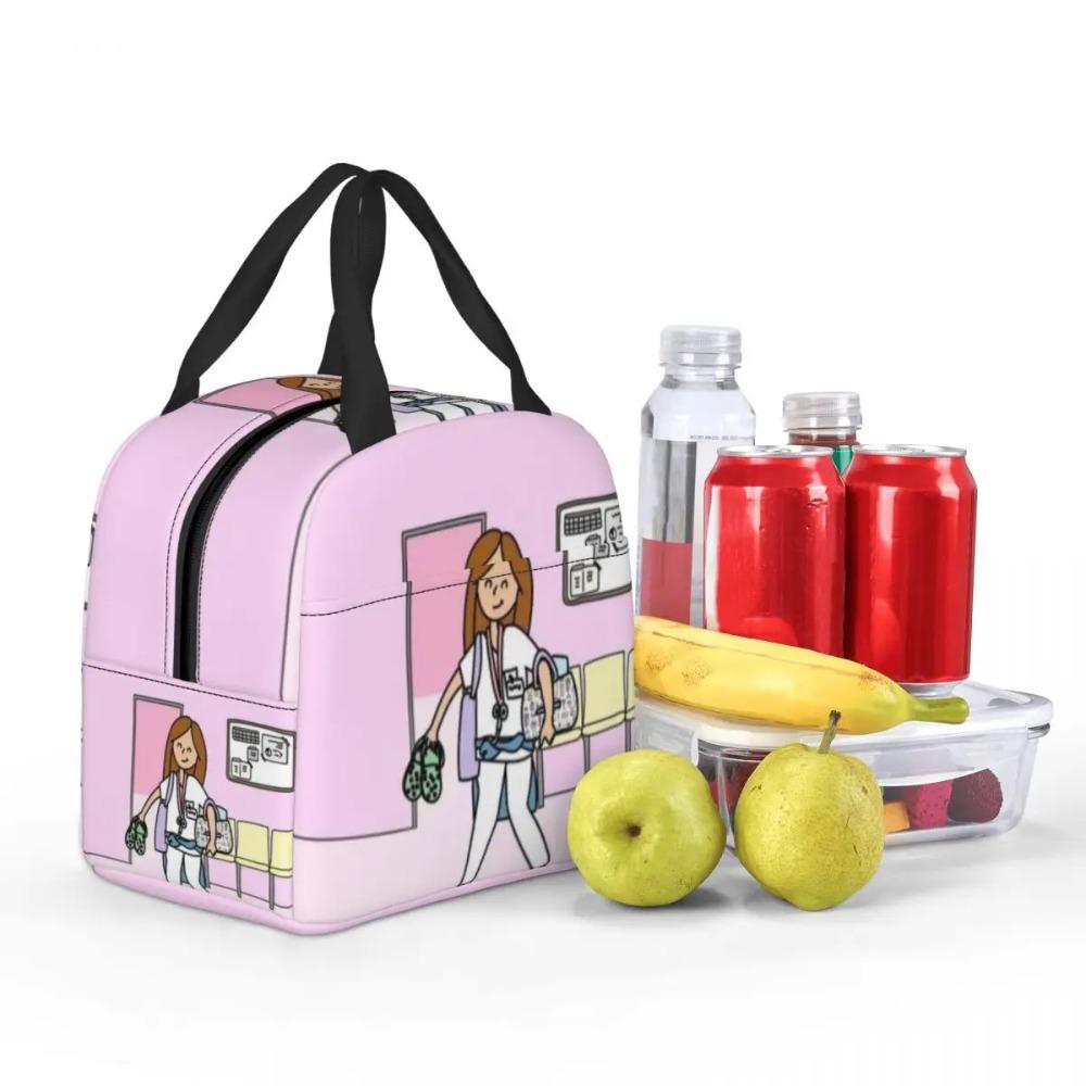 Custom Doctor Nurse Medical Medicine Insulated Lunch Tote Bag for Women Portable Thermal Cooler Food Lunch Box School