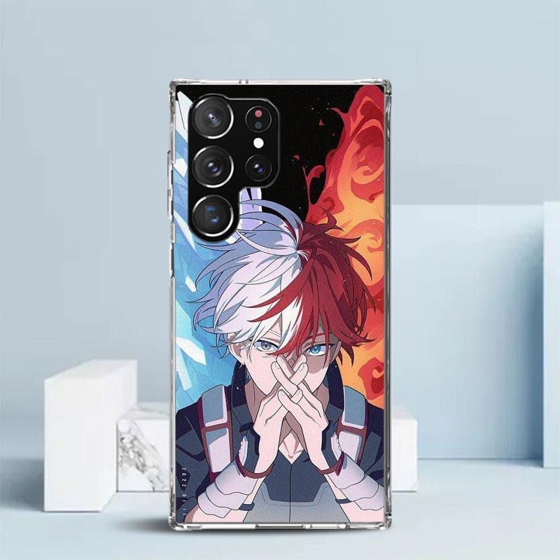 Todoroki Shoto MHA My Hero Soft Cover for Samsung Galaxy S25 Edge S26 S24 S23 Ultra Phone Case S22 S21 Plus S20 FE Print Pattern