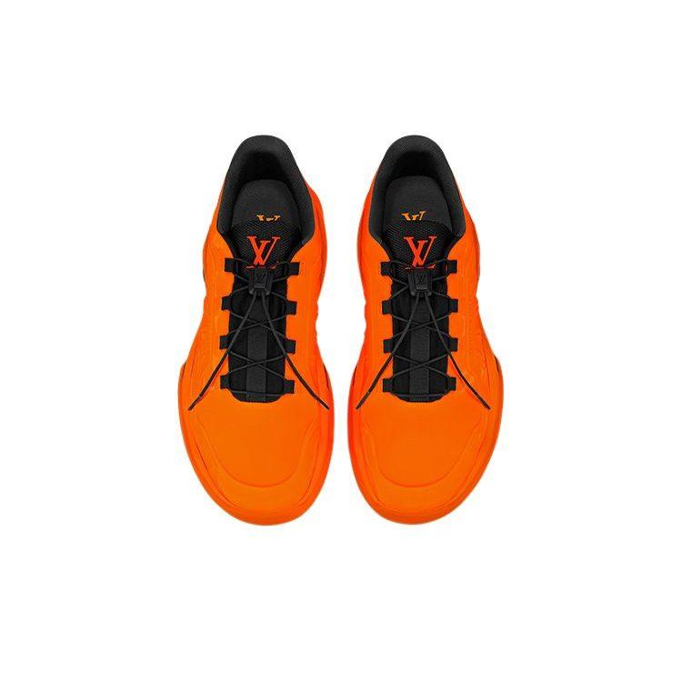 Louis Vuitton Millenium Leather Trendy Low Top Casual Shoes Men's Orange 1A9910