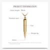 Popular Hot Sale Personalized Bullet Head Pendant Necklace Veteran Memorial Bullet Head Stainless Steel Engravable Logo Pendant