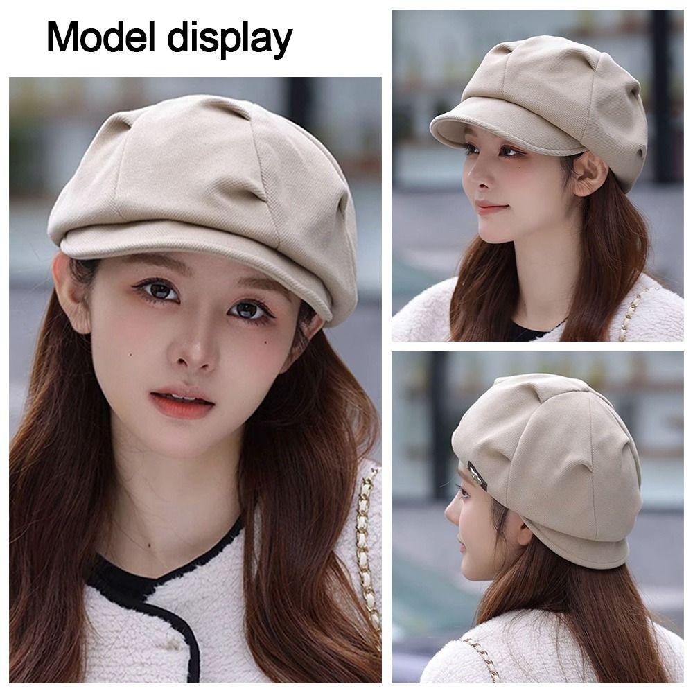 

Теплый восьмиугольный берет, мягкая шляпа художника, милые береты, шапки