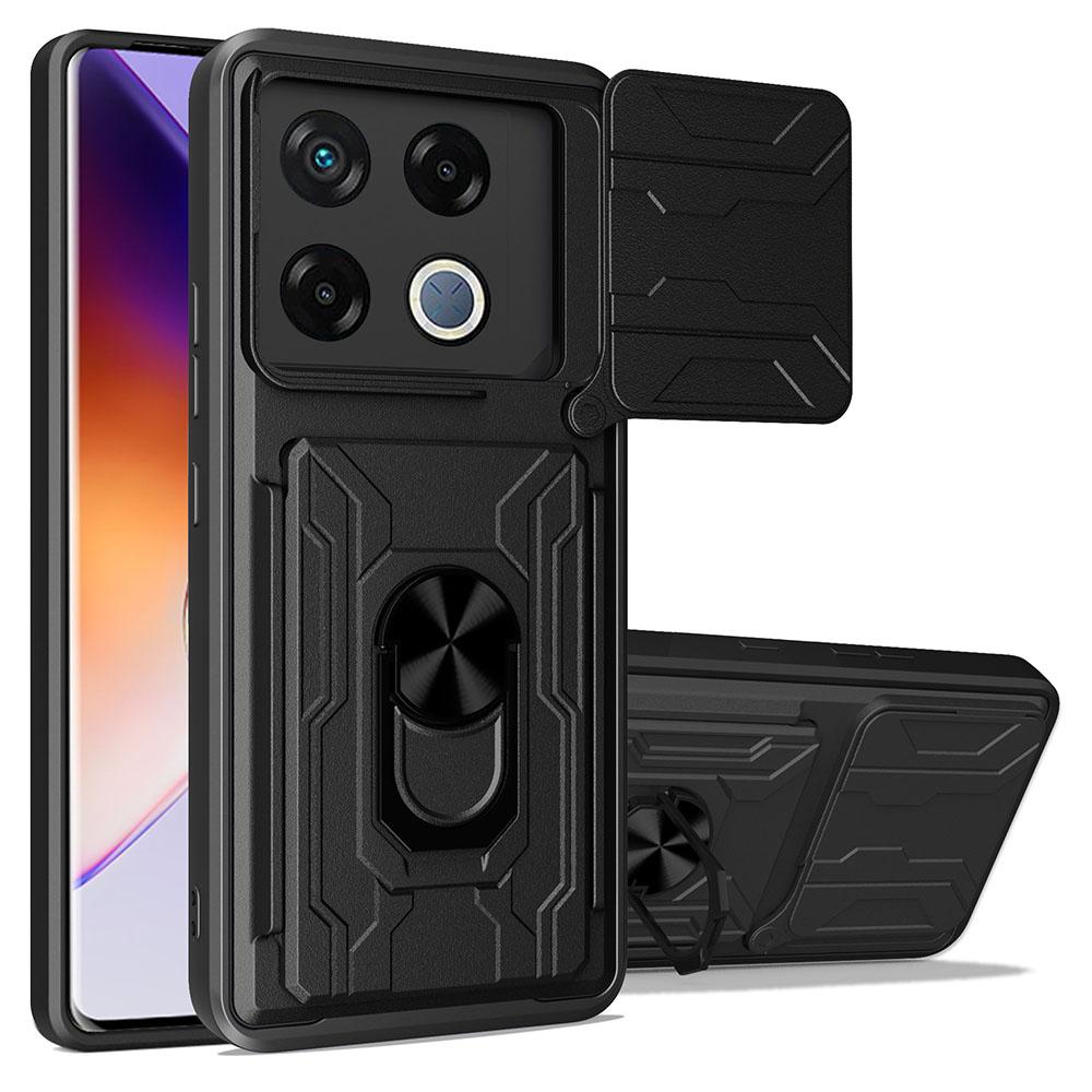 For Infinix GT 20 Pro 5G Case PC+TPU Kickstand Phone Back Cover with Camera Slider