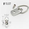 Golden Silver Black Triangle D-Ring Hanging Oil Painting Mirror Picture Frame Hanger Art Work Photo Wall Hook with Screws