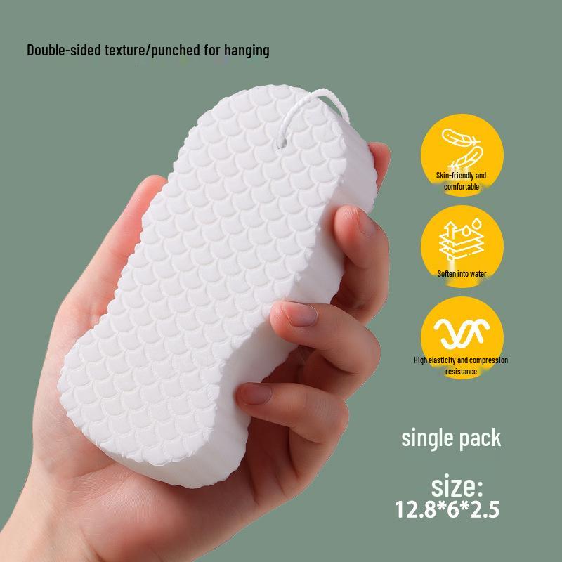 

3D Cartoon Baby Bath Sponge - Soft, Embossed Exfoliating Bath Tool белый