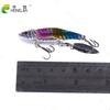 3PCS/lot  Fishing Lure Metal VIB Artificial Lures 5cm-12g-12# VIB Bait with Rotating Sequins Simulation Lure Wobbler