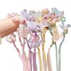 Handmade Hanfu Hair Accessories: Pearl Tassel Hairpin & Butterfly Flower Headband for Women and Girls