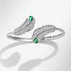 Ancient Emerald Feather Wing Bracelet Micro-paved Zircon High-end Bracelet