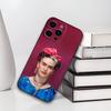 Θήκη Τηλεφώνου Art Frida Kahlo Για iPhone 17,16,15,14,13,12,11 Plus,Pro Max,XS,Μαύρο Κάλυμμα από Μαλακή Σιλικόνη