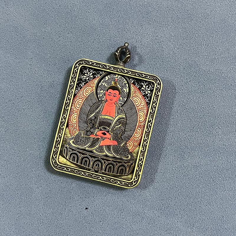 men and women Lucky Talisman decorative pendant alloy material Buddhist figure painting thangka Wealth Luck Feng Shui Decor