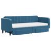 VidaXL Daybed with Trundle and Drawers Blue 80x200 Cm Velvet 3197127