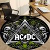1pc ACDC Chair Carpet for Office Non-Slip, Soft & Comfortable, Carpet for Office, Gaming, Lightweight Round Floor Mat