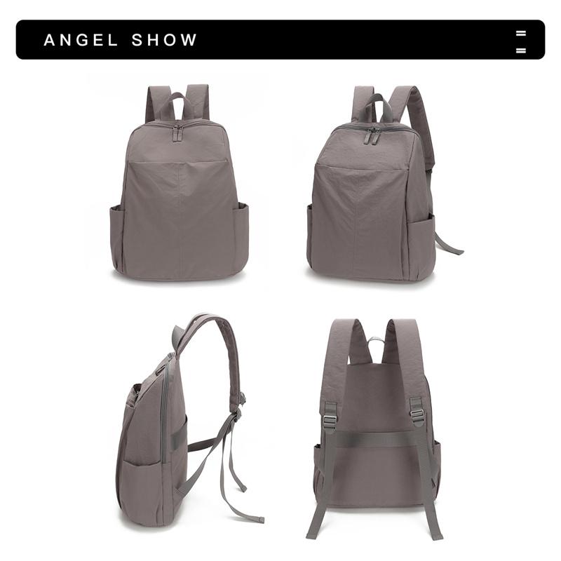 Women's Large Capacity Backpack Men Solid Color Backpack Student Schoolbag