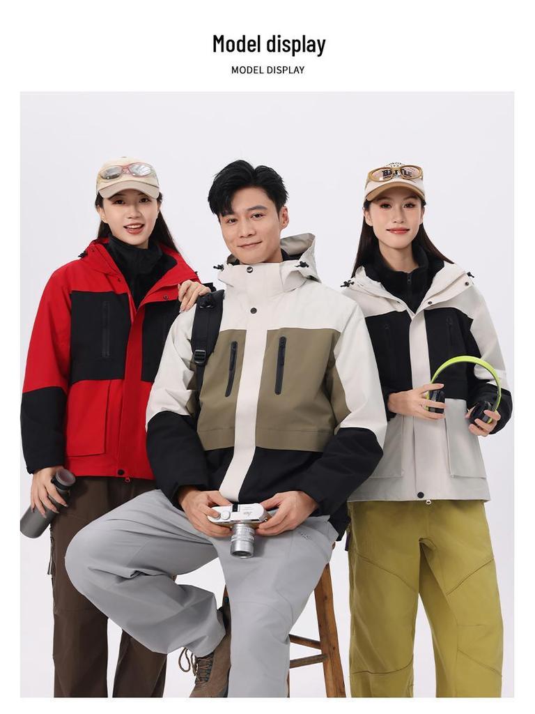 Custom Men's & Women's Outdoor 3-in-1 Detachable Workwear Jacket with Logo