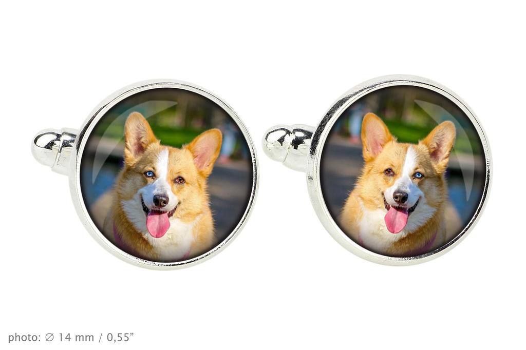Cardigan Welsh Corgi - Cufflinks and Tie with Your Photo, a Suit Decoration, Men's Jewelry from the Art-Dog Brand.