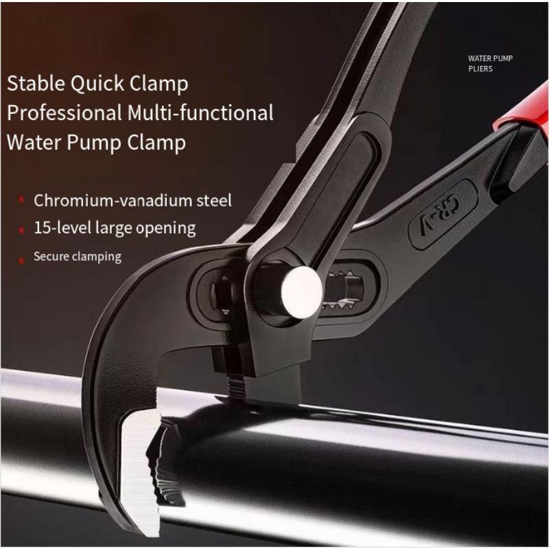 1PC Multifunctional Water Pump Pliers Fast Large Opening 7 Inch/10 Inch/12 Inch Adjustable Household Pipe Pliers Eagle Beak Pipe Pliers