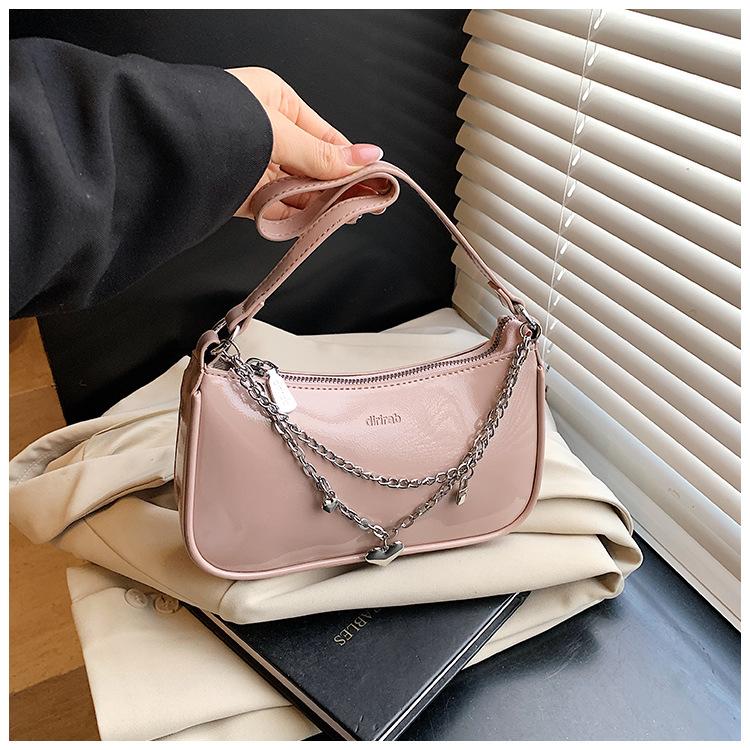 

Модная трендовая маленькая квадратная сумка женская простая на плечо нишевая высококлассная повседневная косая женская сумка розовый