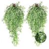 2Pcs 55CM Artificial Plants Vine Hanging Leaves Vines for Home Room Decor Garden Wedding Decoration Outdoor Decor Fake Plant