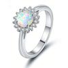 Round Opal Ring Fashion Creative Female Ring Explosion Birthday Gift European and American Jewelry Fashion Commute