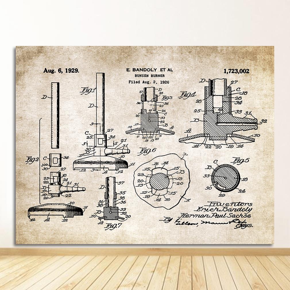Print Science Wall Art Pictures Periodic Table Chemistry Canvas Painting Laboratory Decor Chemical Element Vintage Posters