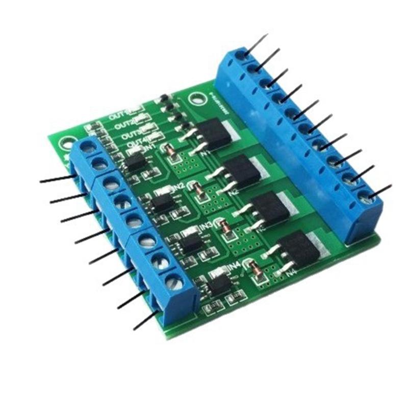 MOSFET 4 Channel Pulse Triggers Switches Controller Board for Motor LED Light 4-20V To 3.7-27V Driver Board Module 4 Way