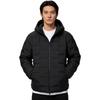 Minimalista Cómoda Color Sólido Con Capucha Corte Holgado Manga Larga Resistente al Viento Versátil Cálida Chaqueta de Algodón Chaquetas para Hombre Negro 470118-09