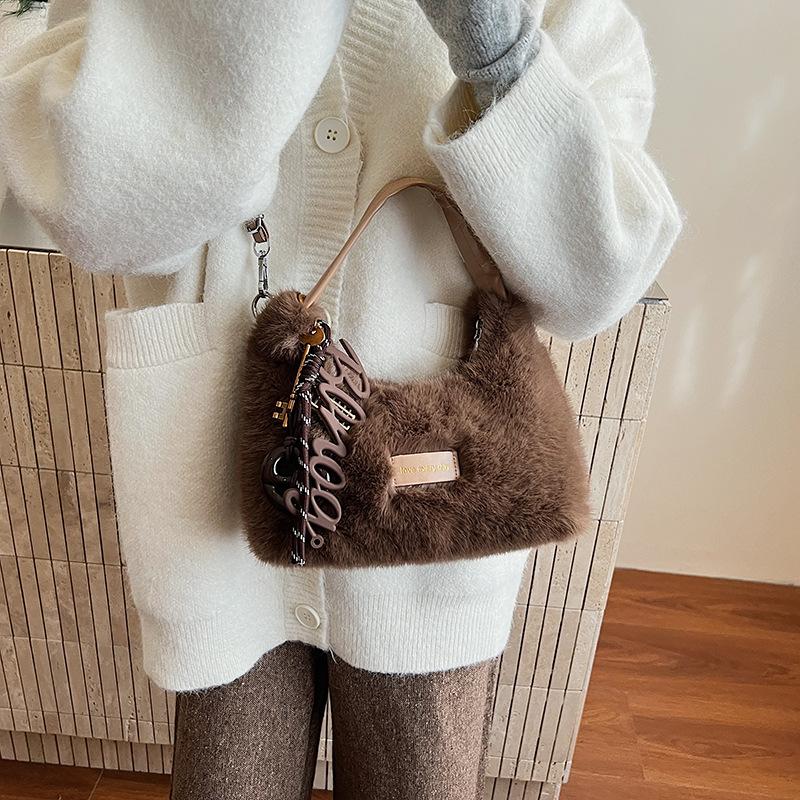 Autumn and Winter Plush Handbag, Handbags and Fashionable Crossbody Bag