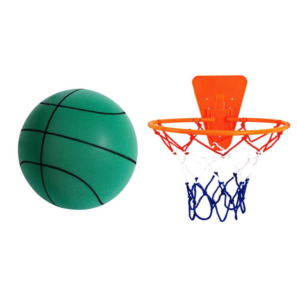 Silent Basketball Foam Size 7/5 Grooved Airless Foam Basketball for Quiet Dribbling Indoor Training Mute Bounce Basketball Ball
