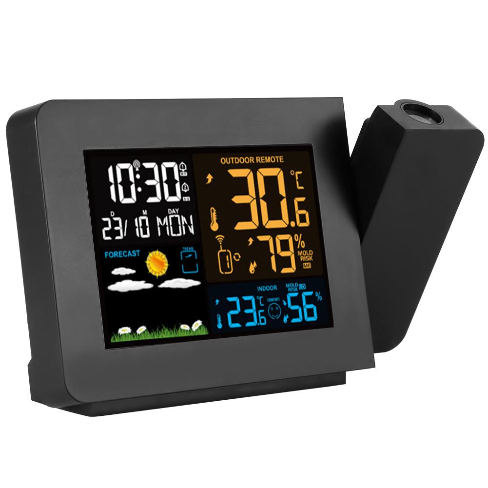 Weather Forecast Electronic Clock Weather Forecast Temperature Detection Projection Alarm Clock Waterproof Digital Clock