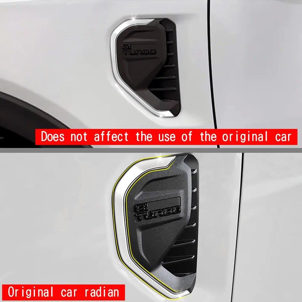 Chrome Side Vent Cover Strip Trim For Ford Ranger T9 2023 Auto Accessories