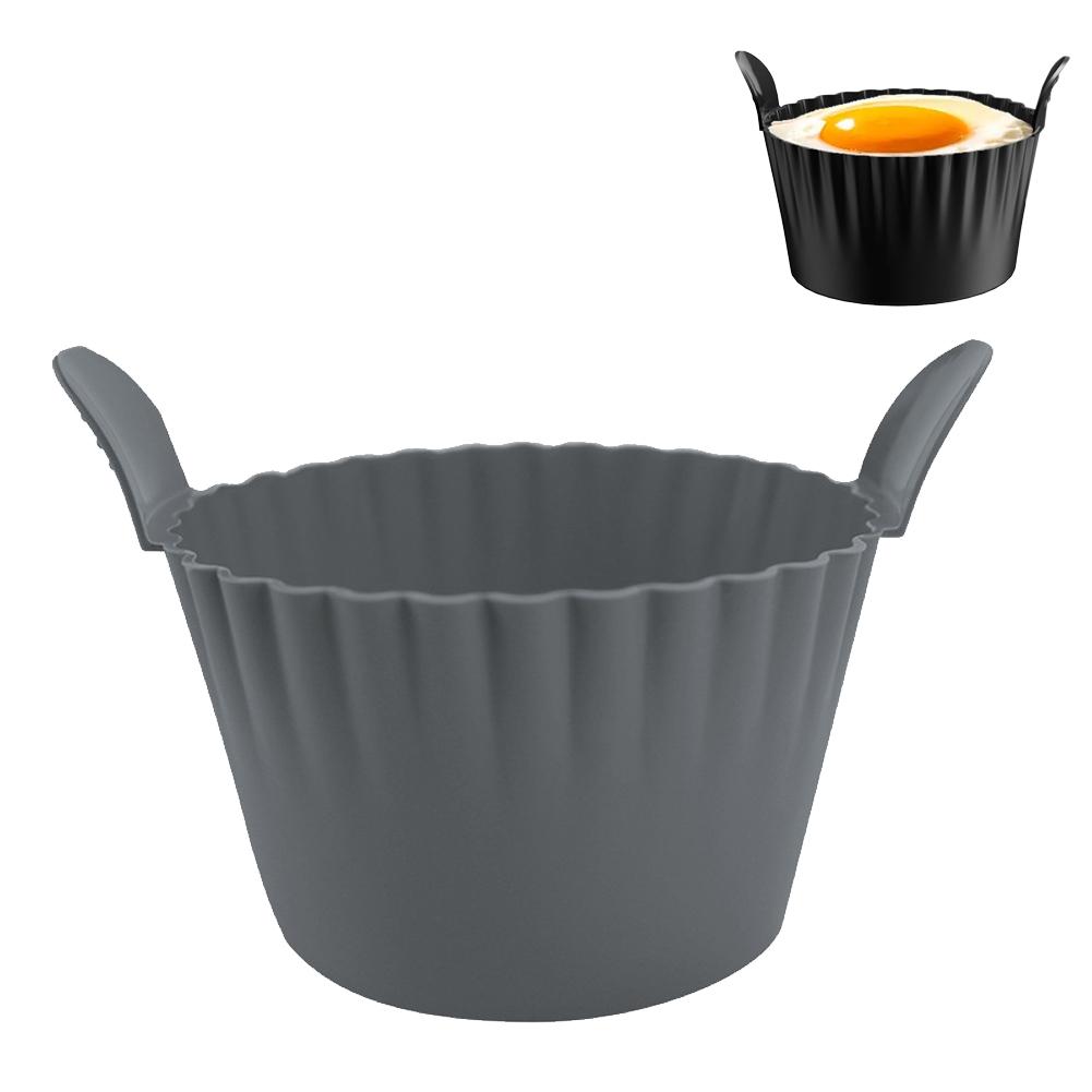 1/6Pcs Air Fryer Silicone Egg Poacher Cups Silicone Egg Cooker Mold Baking Custard Tart Pie Desserts Egg Poaching Maker